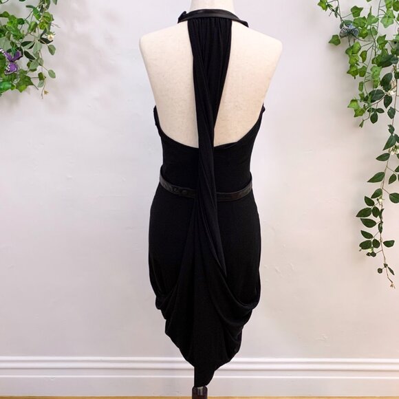 Rag & Bone Black Rowan Draped Dress Size 2 - Picture 4 of 14